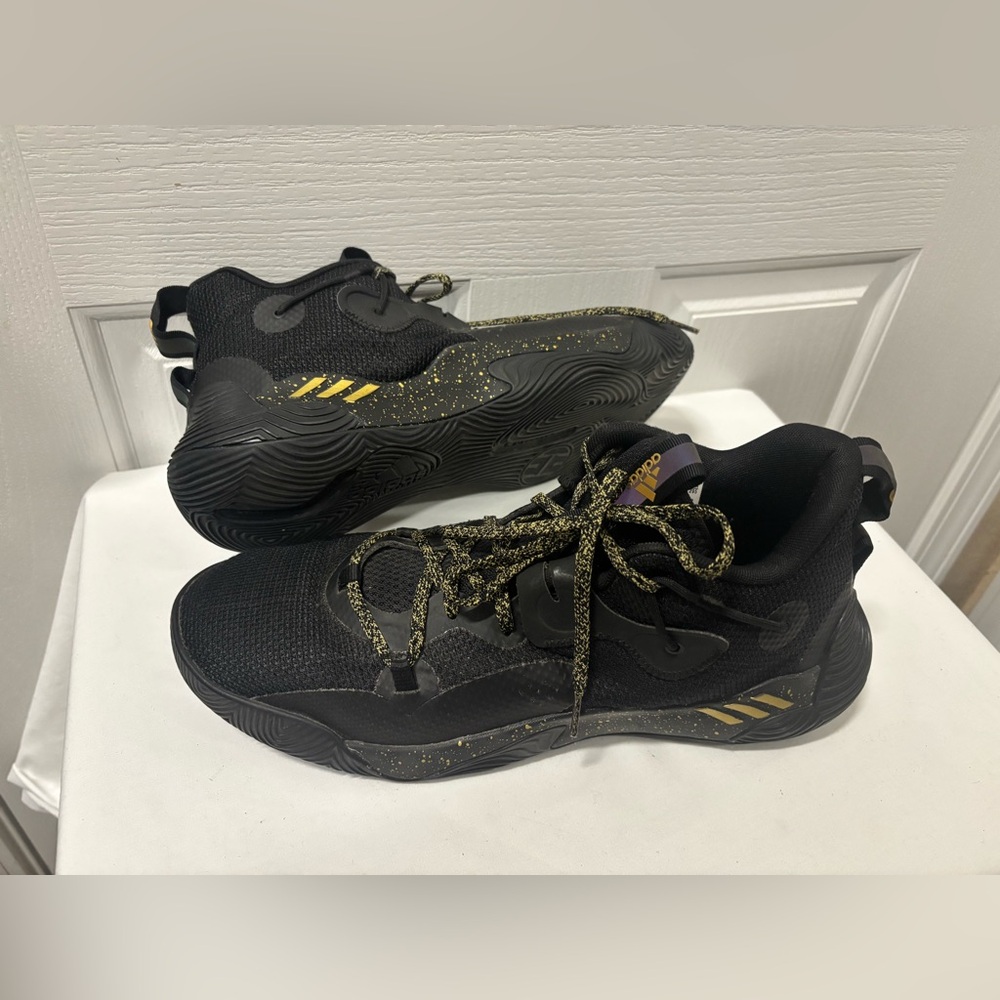 Adidas Harden Stepback 3 Black Gold Men’s Basketball Shoes Size 13 - Picture 11 of 15